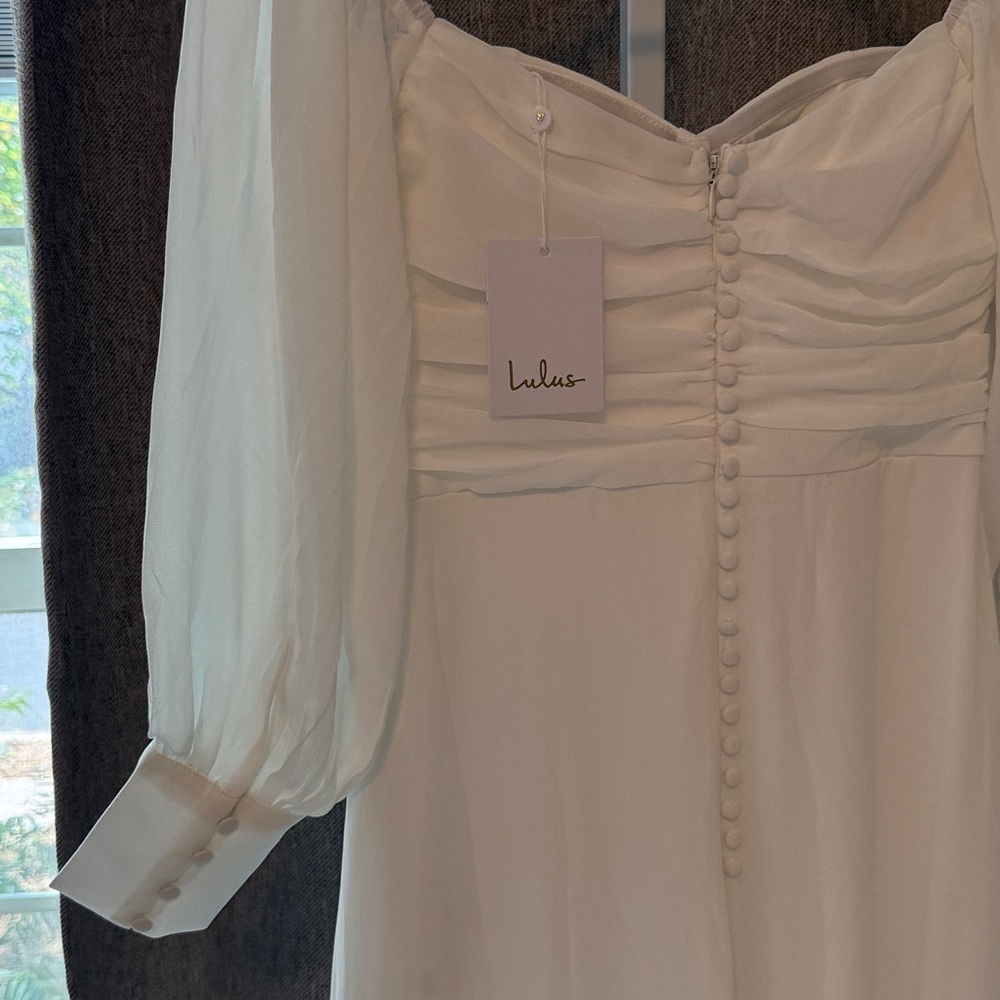 NEW w/tag Lulus Adorna White Off-the-Shoulder Maxi Dress - Picture 7 of 12